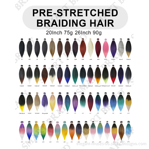 20" 26" Yaki Straight wholesale high temperature quality ez  prestretched ombre jumbo synthetic braiding hair extension